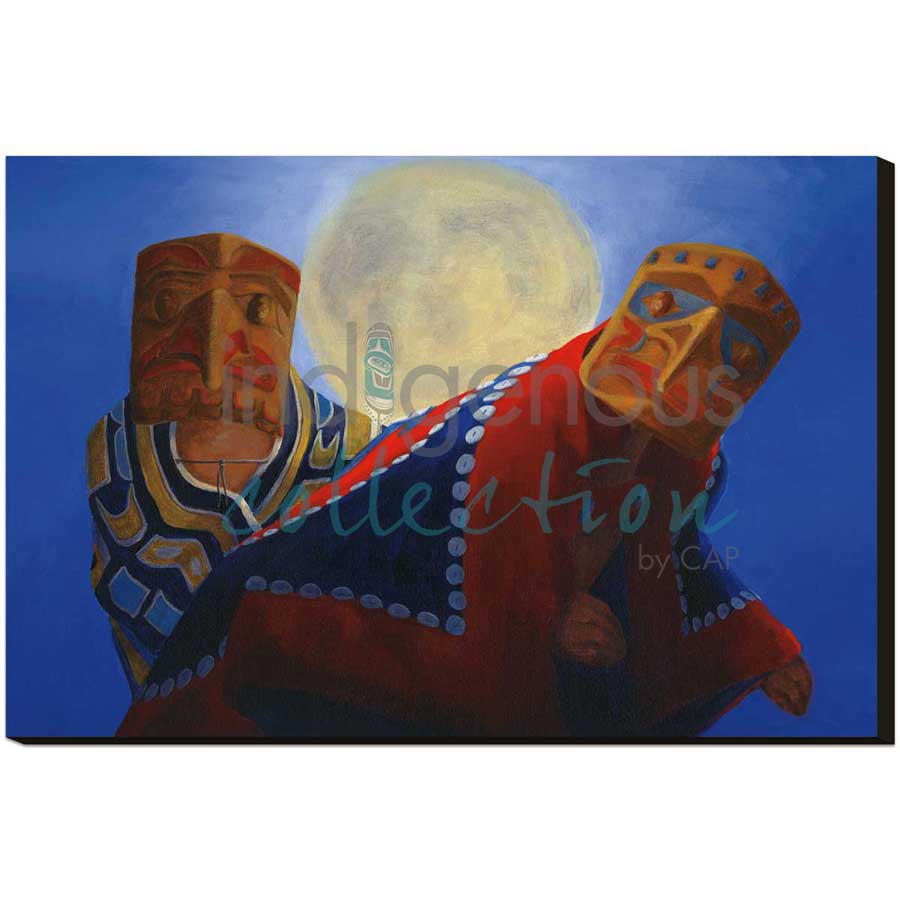Eagles Dance in the Moonlight by artist Jean Taylor - Tlingit. Indigenous Collection