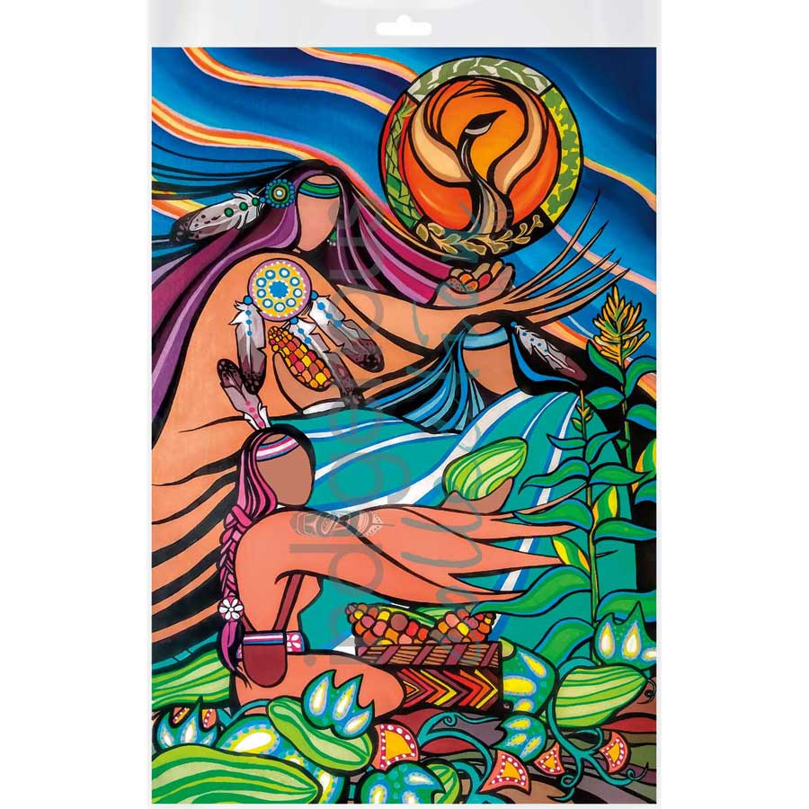 Three Sisters by artist Pam Cailloux - Huron Heritage. Indigenous Collection