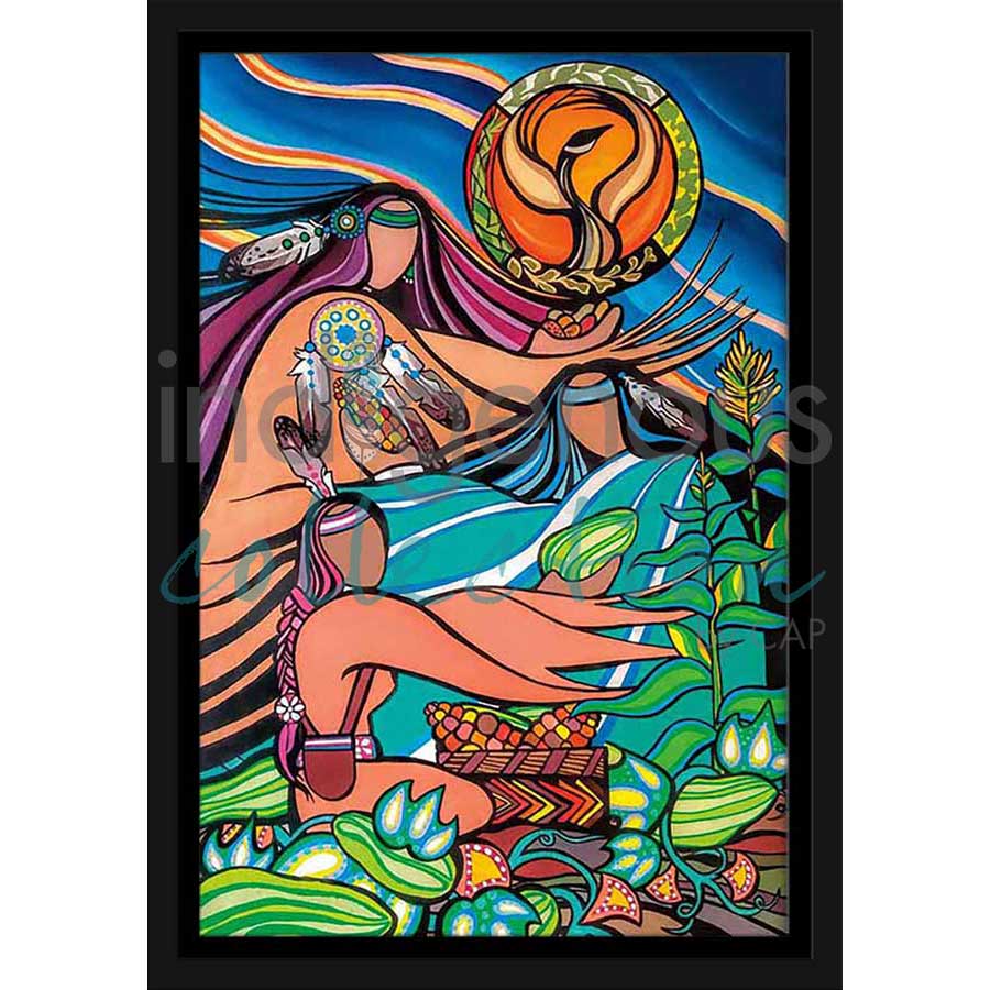Three Sisters by artist Pam Cailloux - Huron Heritage. Indigenous Collection