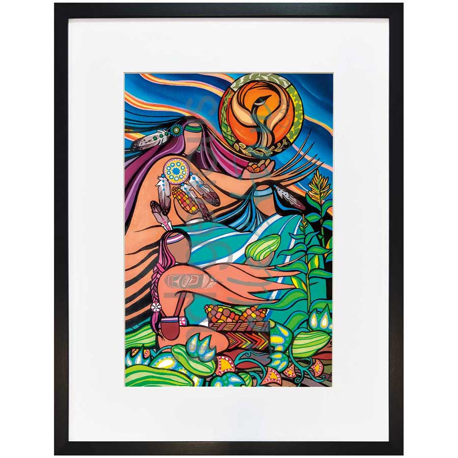Three Sisters by artist Pam Cailloux - Huron Heritage. Indigenous Collection