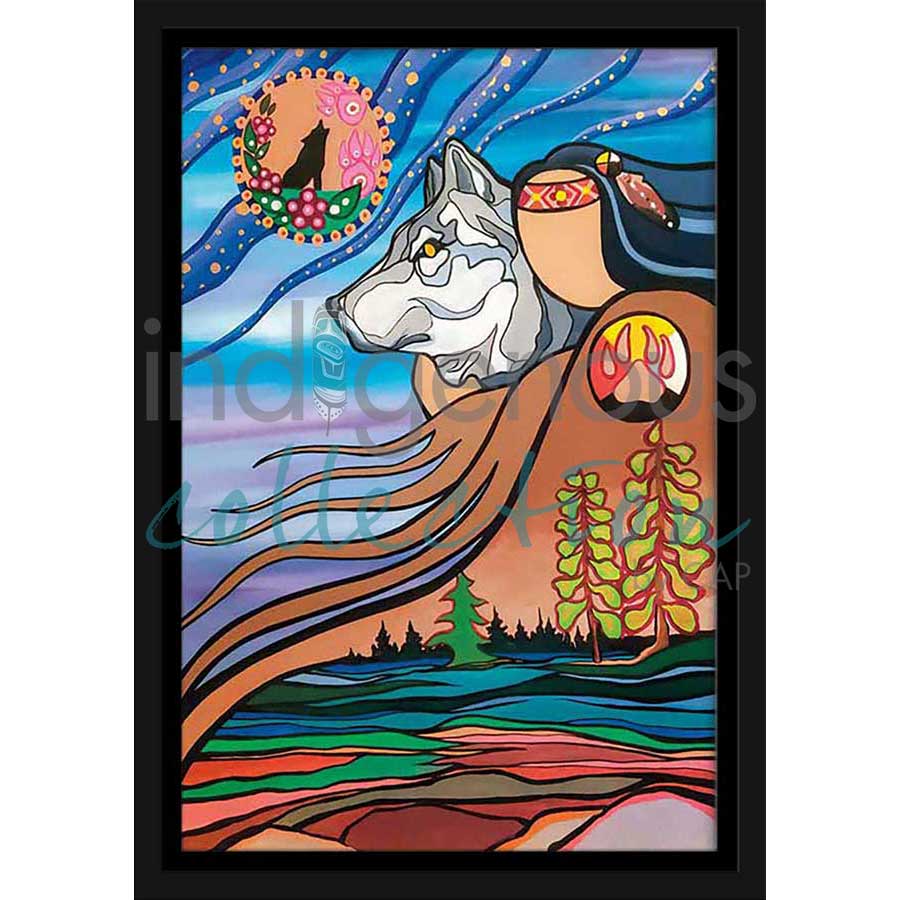 Wolf Medicine by artist Pam Cailloux - Huron Heritage. Indigenous Collection