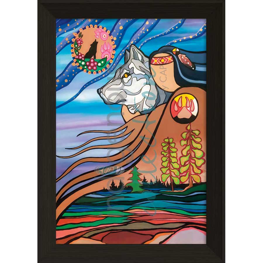 Wolf Medicine by artist Pam Cailloux - Huron Heritage. Indigenous Collection