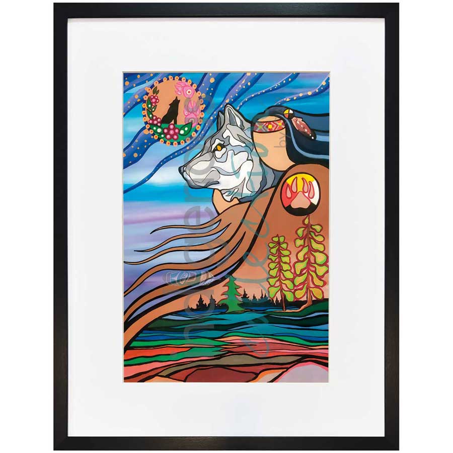 Wolf Medicine by artist Pam Cailloux - Huron Heritage. Indigenous Collection