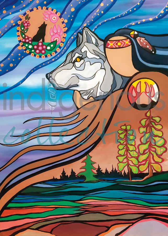 Wolf Medicine by artist Pam Cailloux