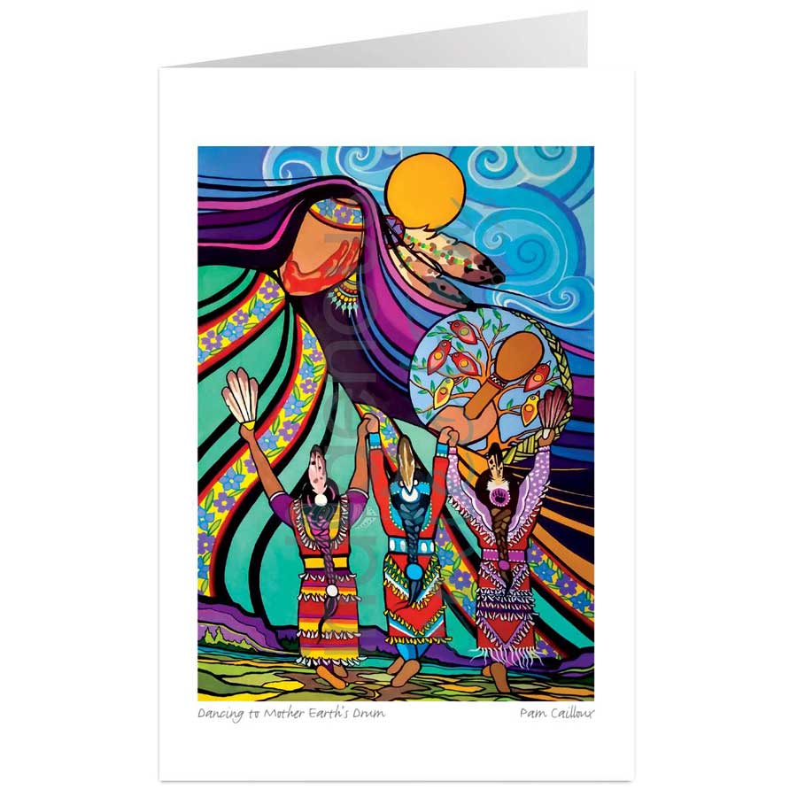 Dancing to Mother Earth's Drum by artist Pam Cailloux