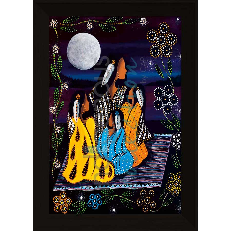Story Teller by artist Betty Albert - Cree. Indigenous Collection