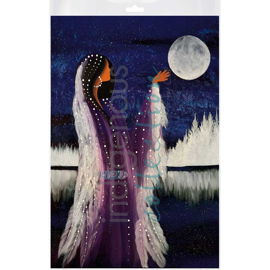 Winter Moon Rising by artist Betty Albert - Cree. Indigenous Collection