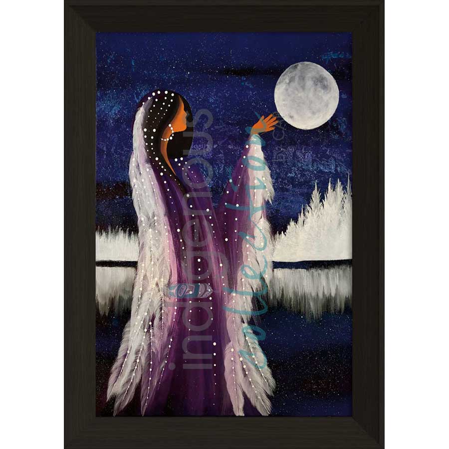 Winter Moon Rising by artist Betty Albert - Cree. Indigenous Collection