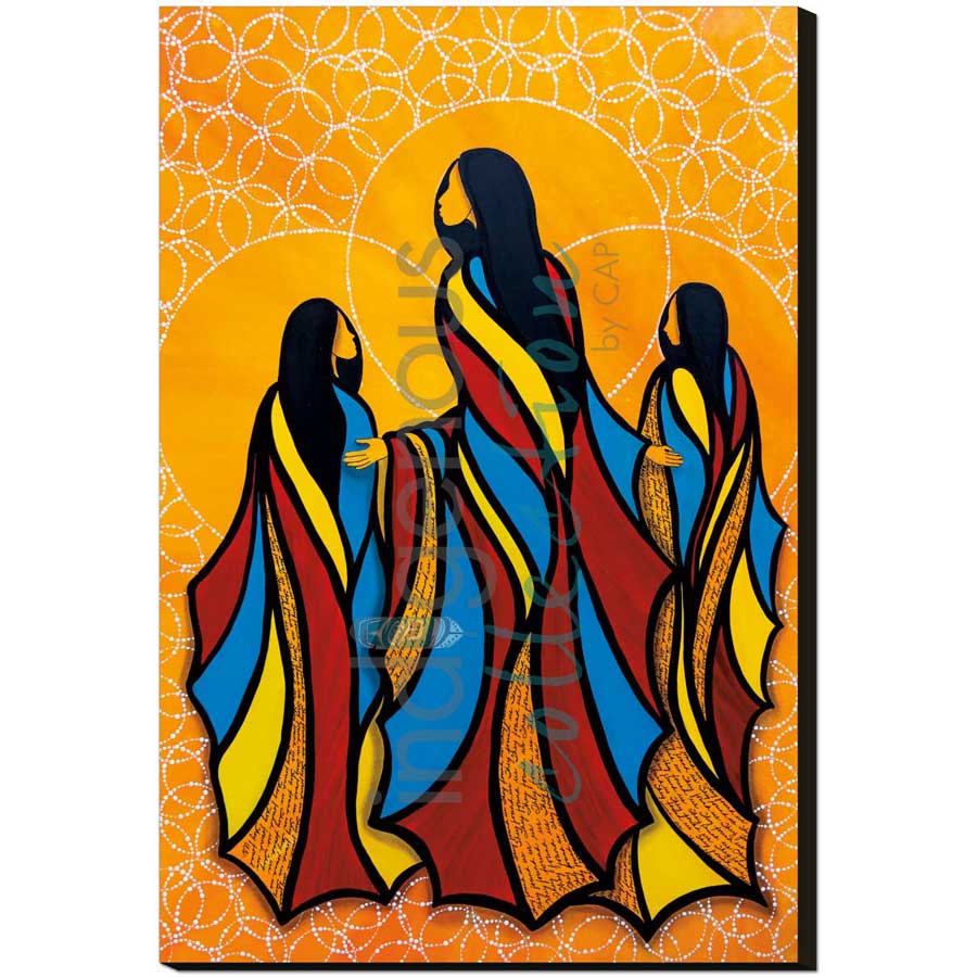 They Found Us by artist Betty Albert - Cree. Indigenous Collection
