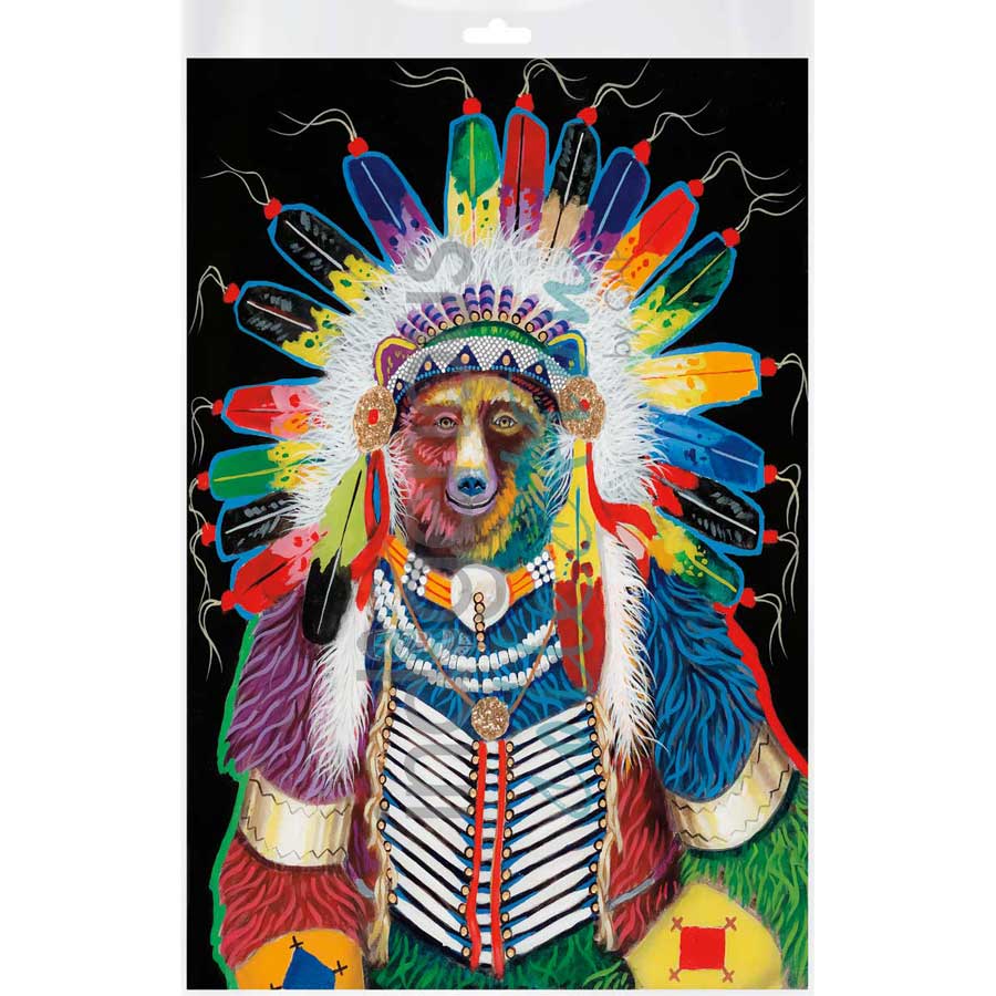 Ceremonial Bear by artist John Balloue - Cherokee. Indigenous Collection