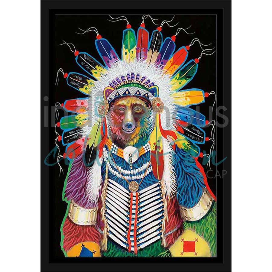 Ceremonial Bear by artist John Balloue - Cherokee. Indigenous Collection