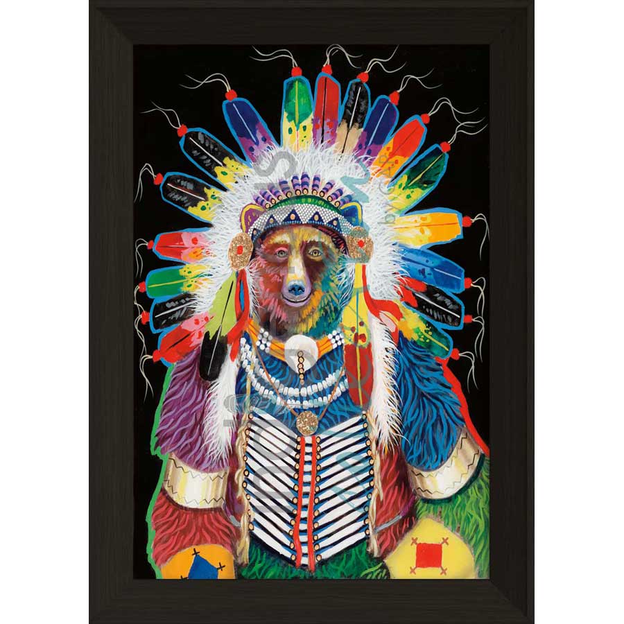 Ceremonial Bear by artist John Balloue - Cherokee. Indigenous Collection