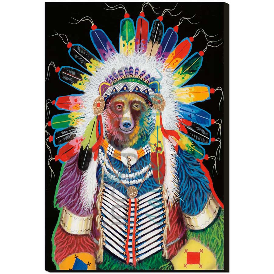 Ceremonial Bear by artist John Balloue - Cherokee. Indigenous Collection