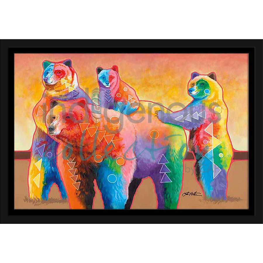 Family Outing by artist John Balloue - Cherokee. Indigenous Collection