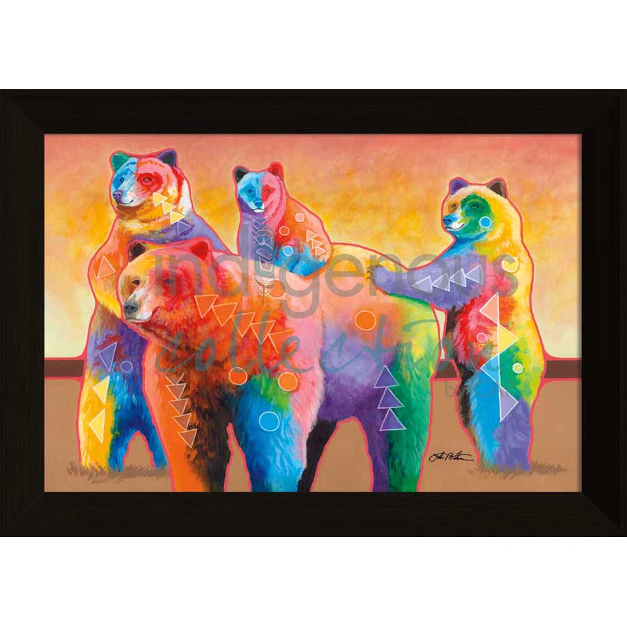Family Outing by artist John Balloue - Cherokee. Indigenous Collection