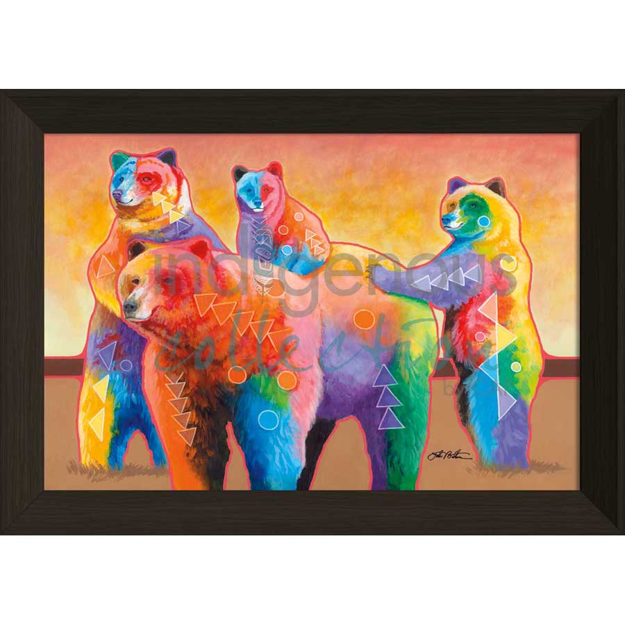Family Outing by artist John Balloue - Cherokee. Indigenous Collection