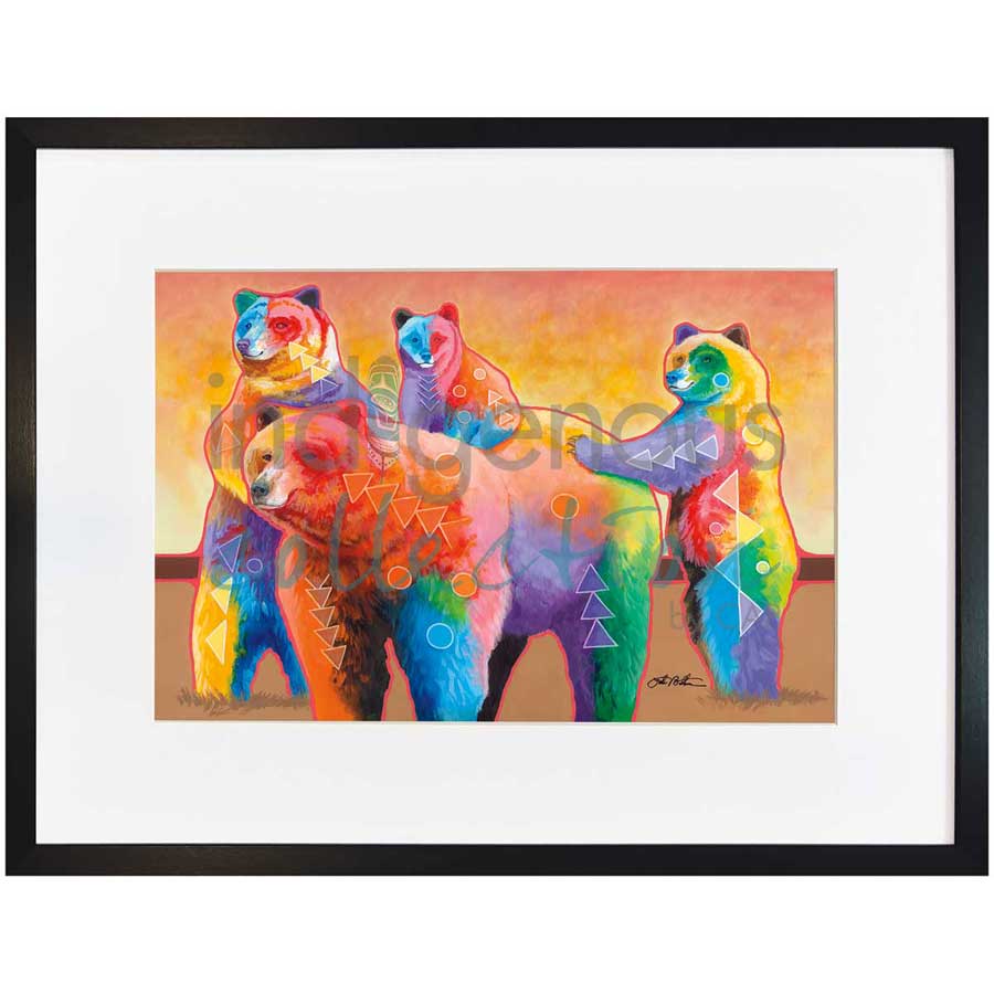 Family Outing by artist John Balloue - Cherokee. Indigenous Collection