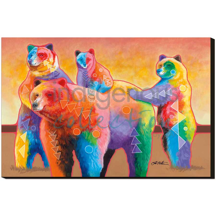 Family Outing by artist John Balloue - Cherokee. Indigenous Collection