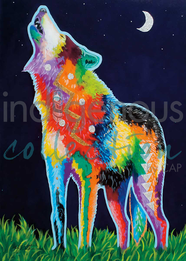 Howling at the Moon by artist John Balloue