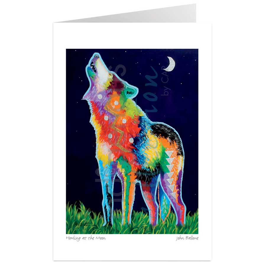 Howling at the Moon by artist John Balloue
