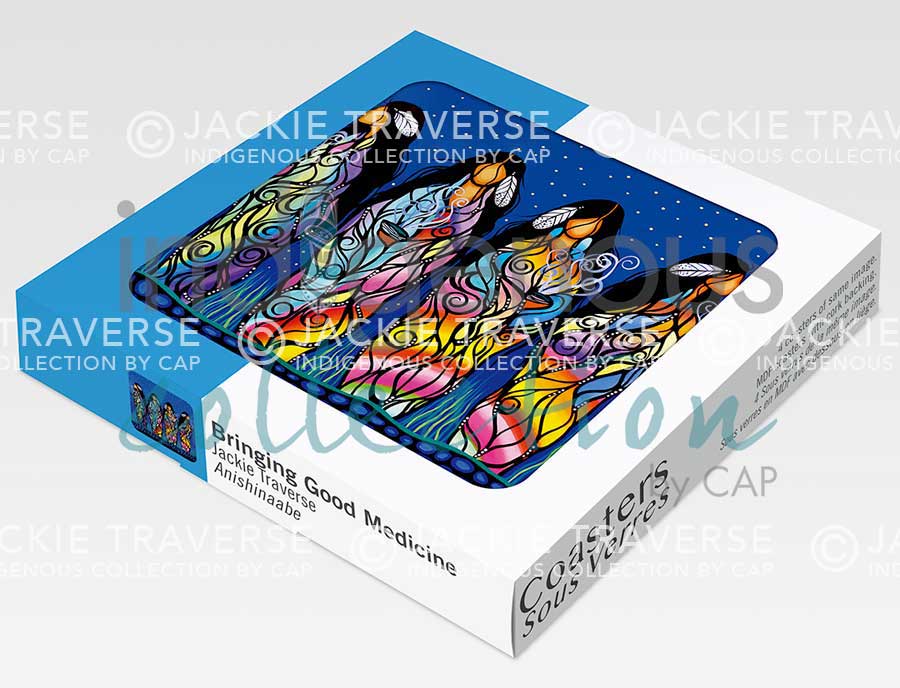 Bringing Good Medicine Coaster by artist Jackie Traverse