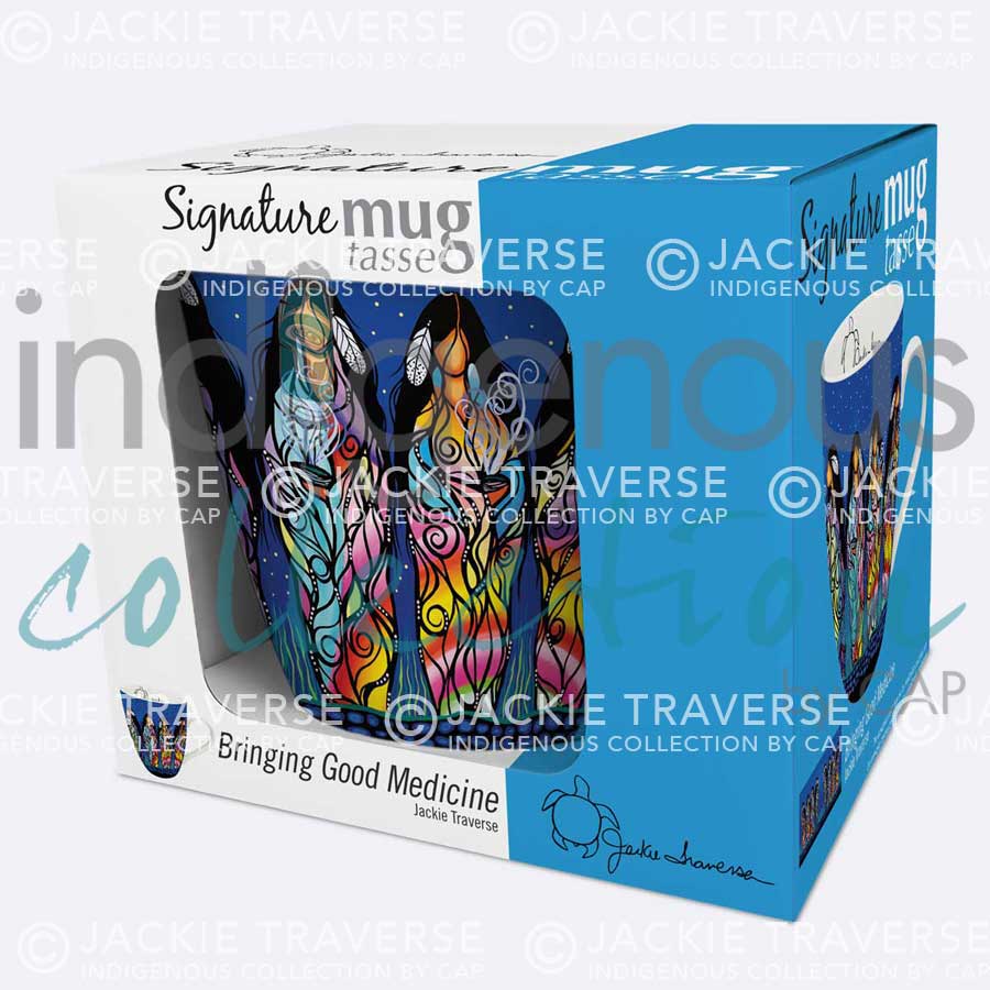 Bringing Good Medicine 18 oz. Signature Mug by artist Jackie Traverse