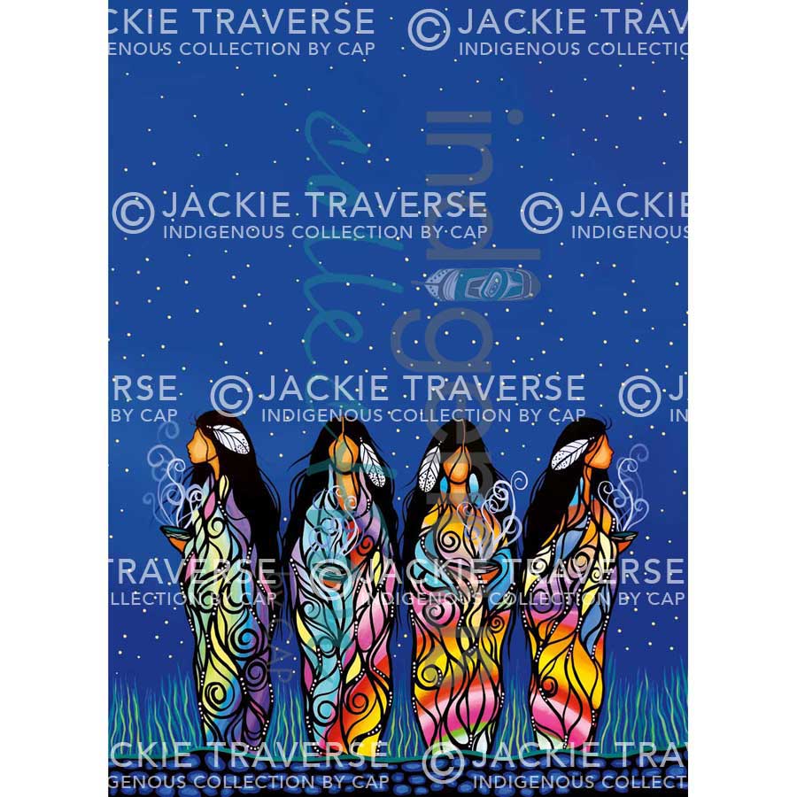 Bringing Good Medicine Tea Towel by artist Jackie Traverse