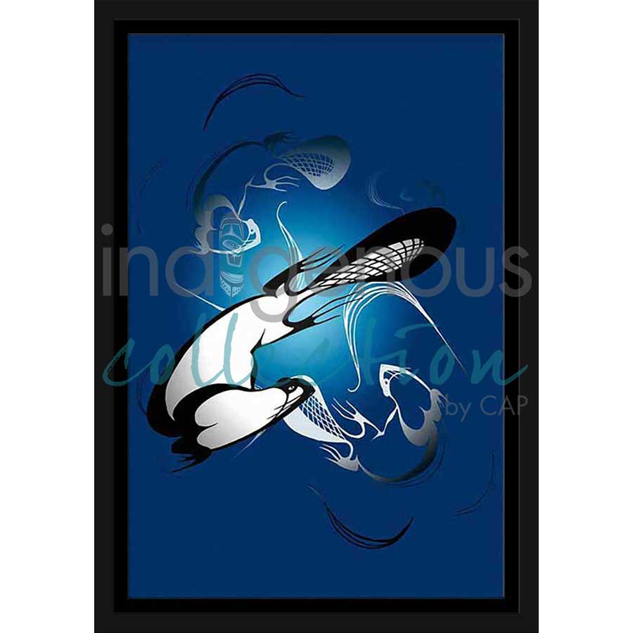 Swirling Beavers by artist Rick Beaver - Ojibway. Indigenous Collection