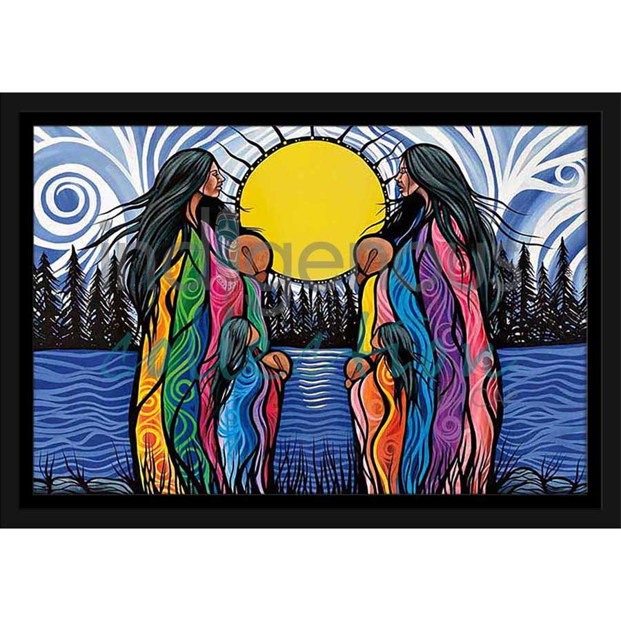 Mother Daughter Water Song by artist Jackie Traverse - Anishinaabe. Indigenous Collection