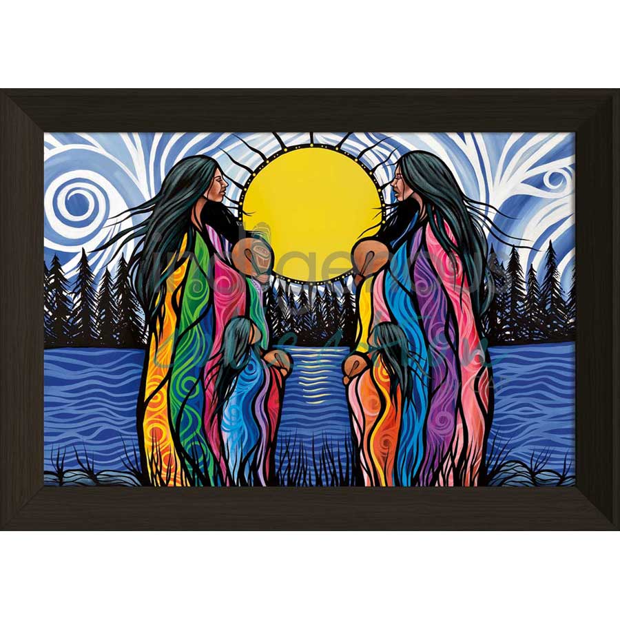 Mother Daughter Water Song by artist Jackie Traverse - Anishinaabe. Indigenous Collection