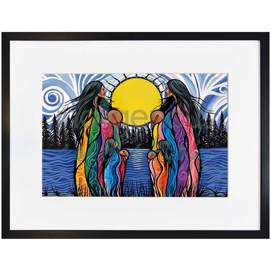 Mother Daughter Water Song by artist Jackie Traverse - Anishinaabe. Indigenous Collection