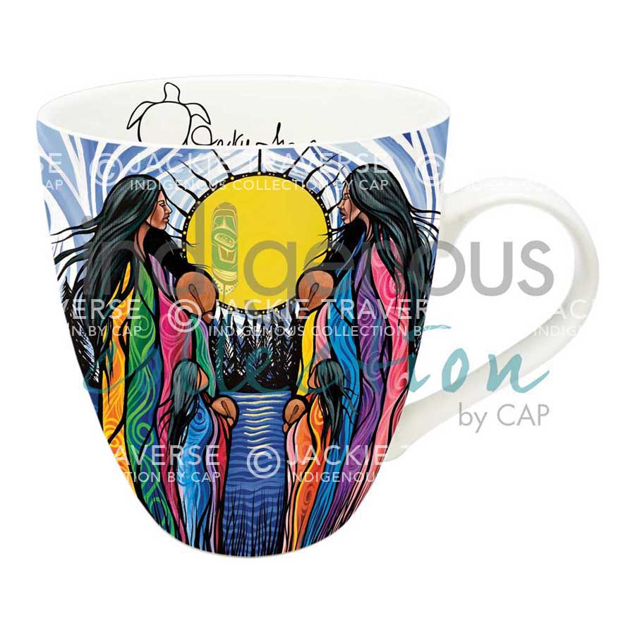 Mother Daughter Water Song 18 oz. Signature Mug by artist Jackie Traverse
