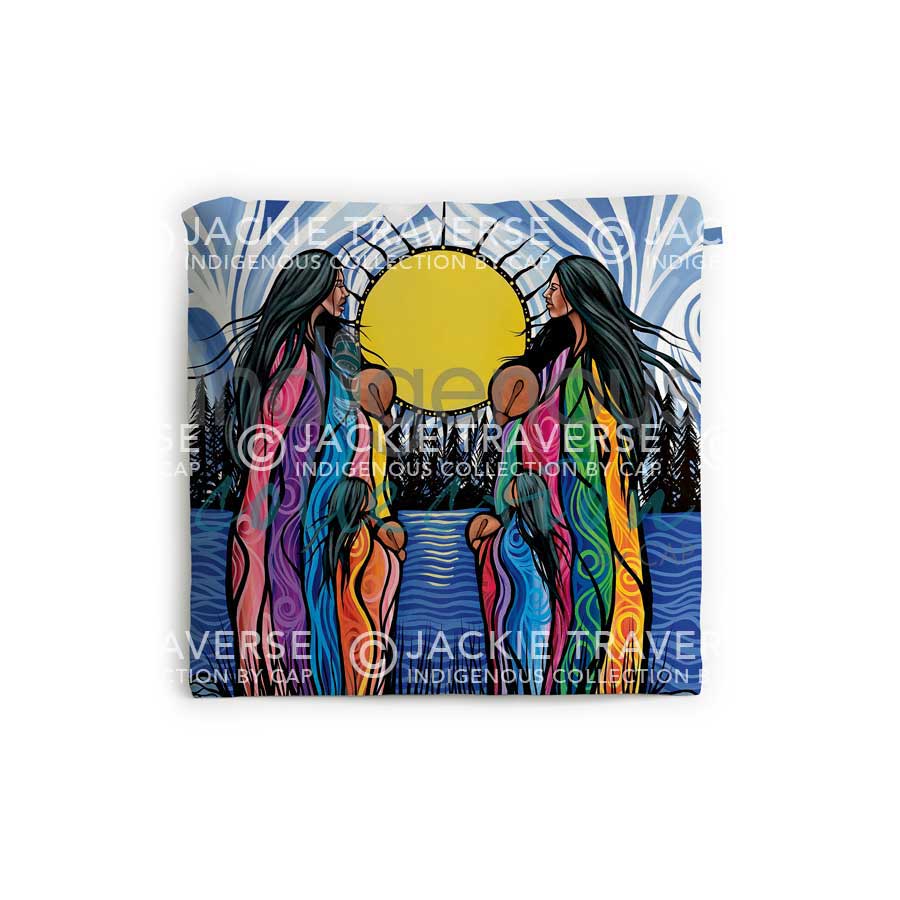 Mother Daughter Water Song Reusable Shopping Bag by artist Jackie Traverse
