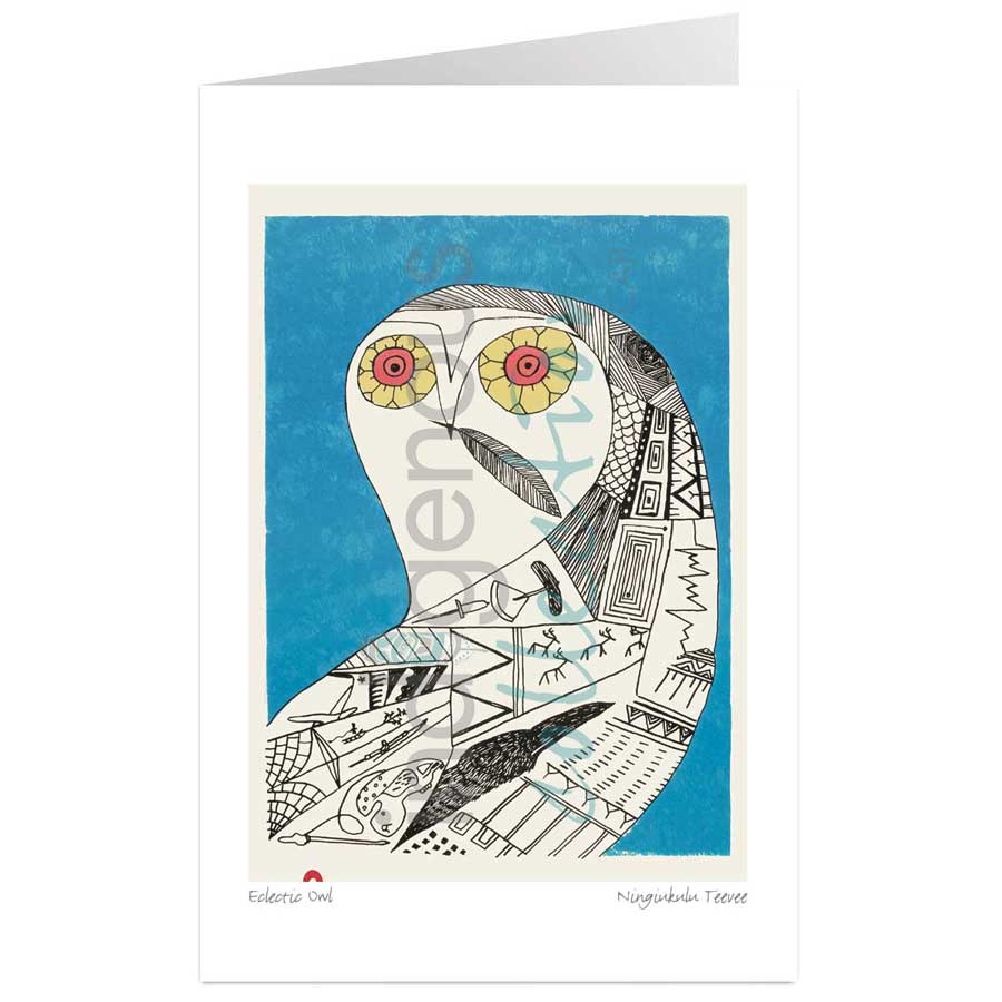 Eclectic Owl by artist Ningiukulu Teevee