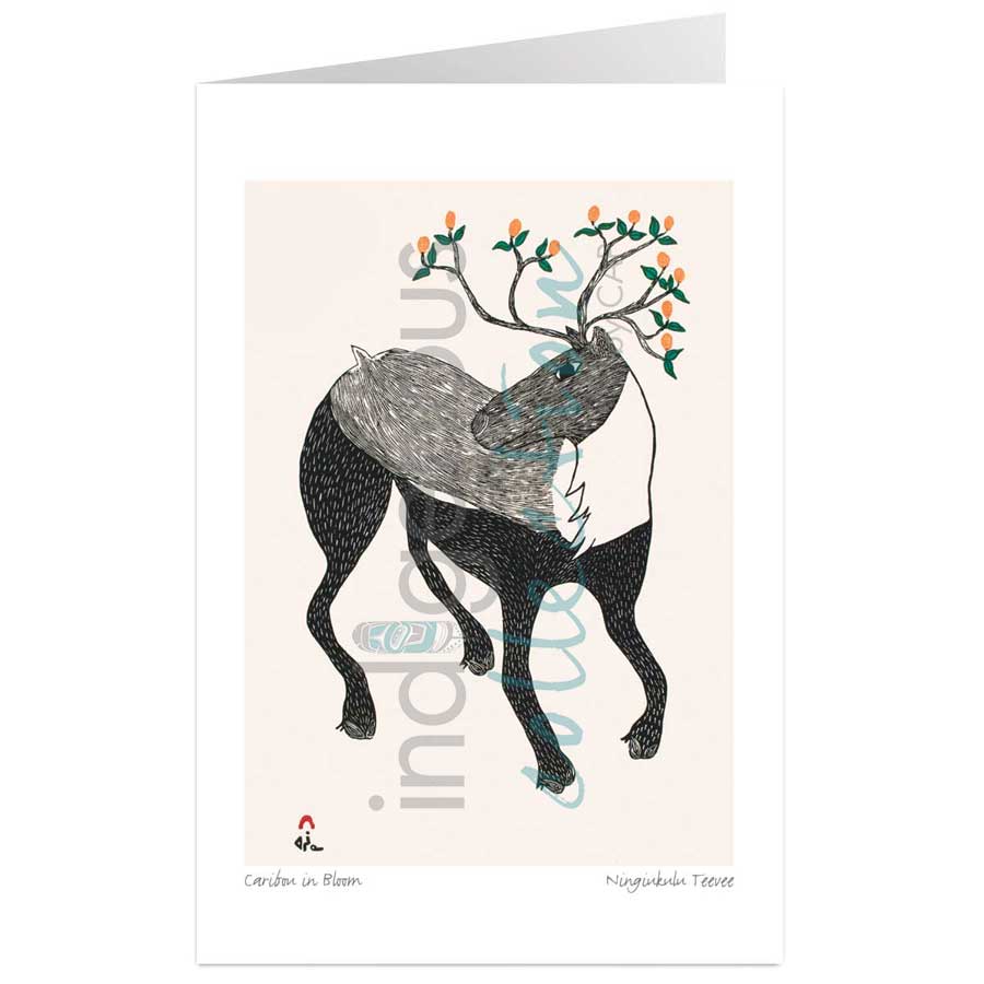 Caribou in Bloom by artist Ningiukulu Teevee