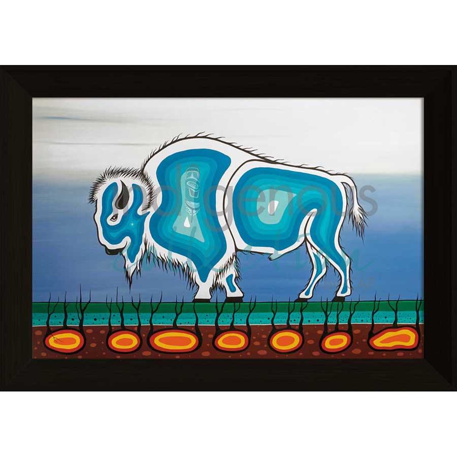 Buffalo Strength by artist Jeffrey Red George - Ojibway. Indigenous Collection