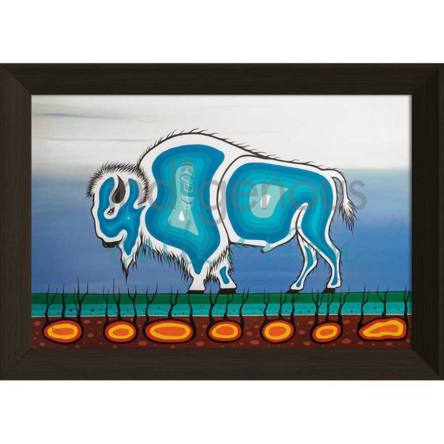 Buffalo Strength by artist Jeffrey Red George - Ojibway. Indigenous Collection