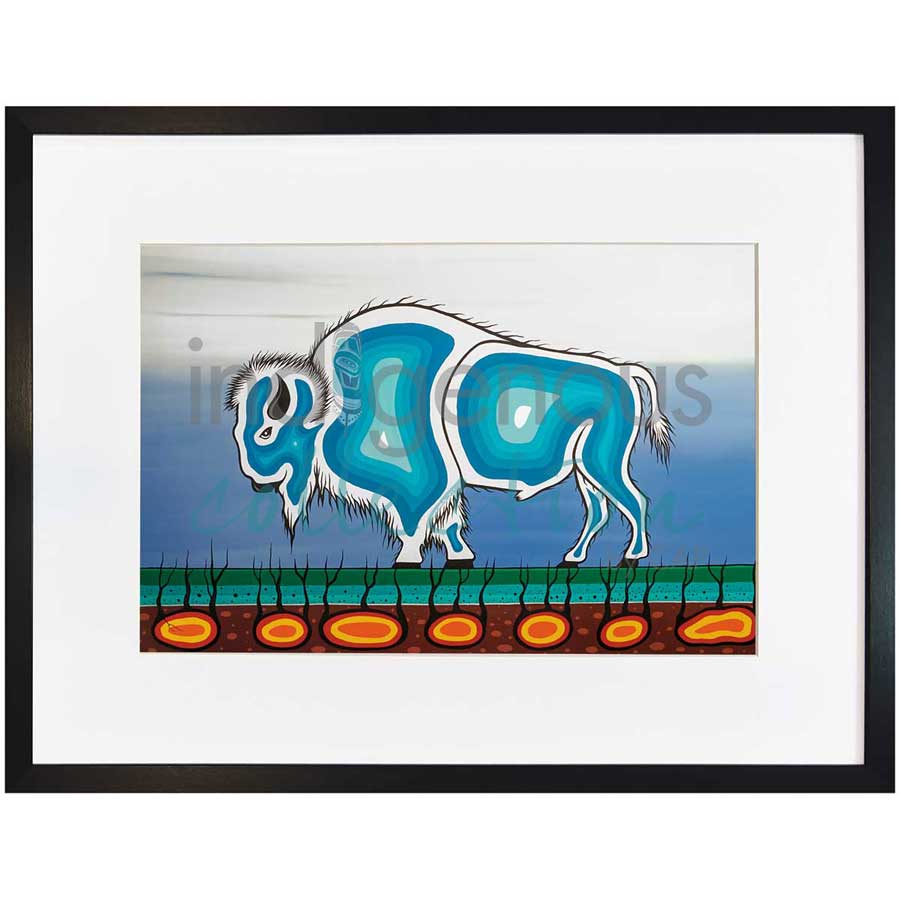 Buffalo Strength by artist Jeffrey Red George - Ojibway. Indigenous Collection