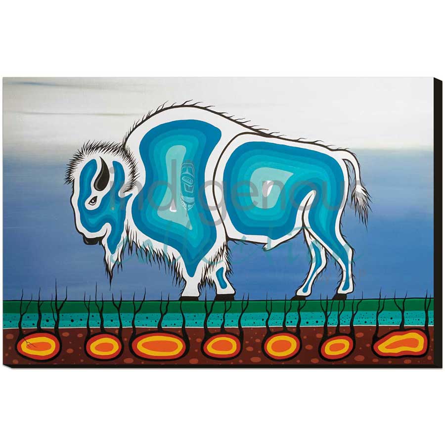 Buffalo Strength by artist Jeffrey Red George - Ojibway. Indigenous Collection