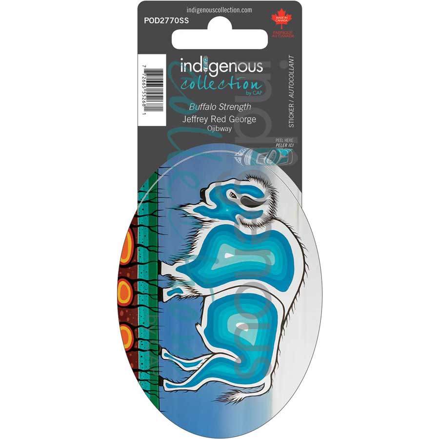 Buffalo Strength Sticker by artist Jeffrey Red George