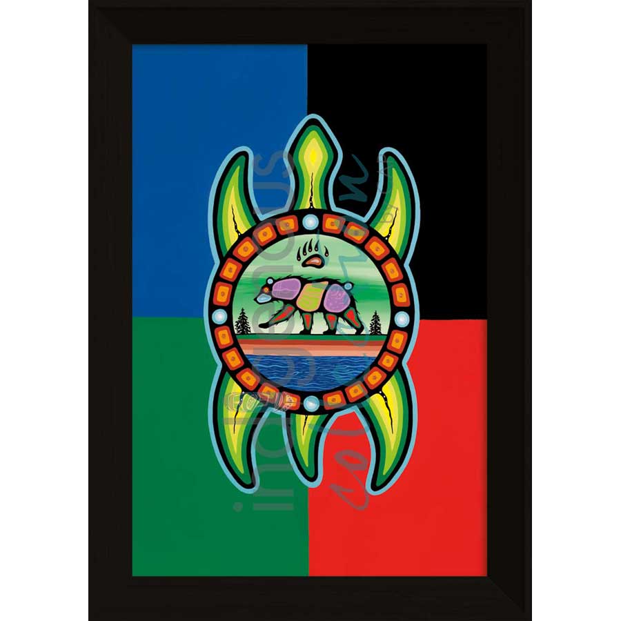 Bear Clan by artist Jeffrey Red George - Ojibway. Indigenous Collection