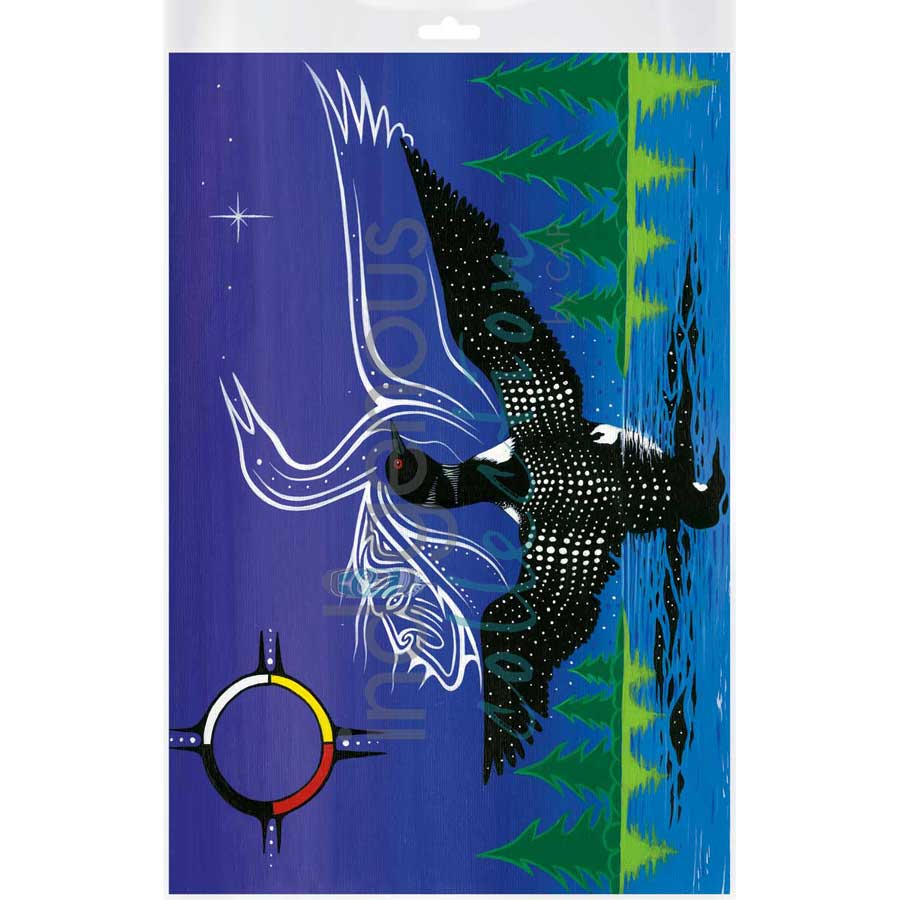 Dancing Loon by artist Jeffrey Red George - Ojibway. Indigenous Collection