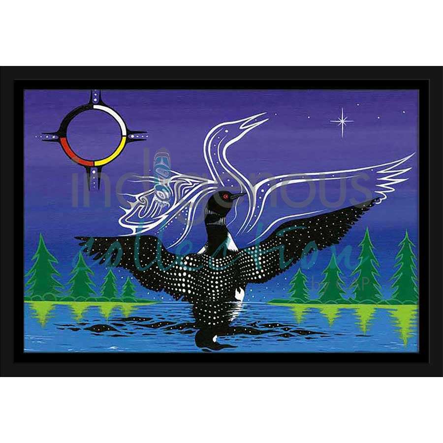 Dancing Loon by artist Jeffrey Red George - Ojibway. Indigenous Collection