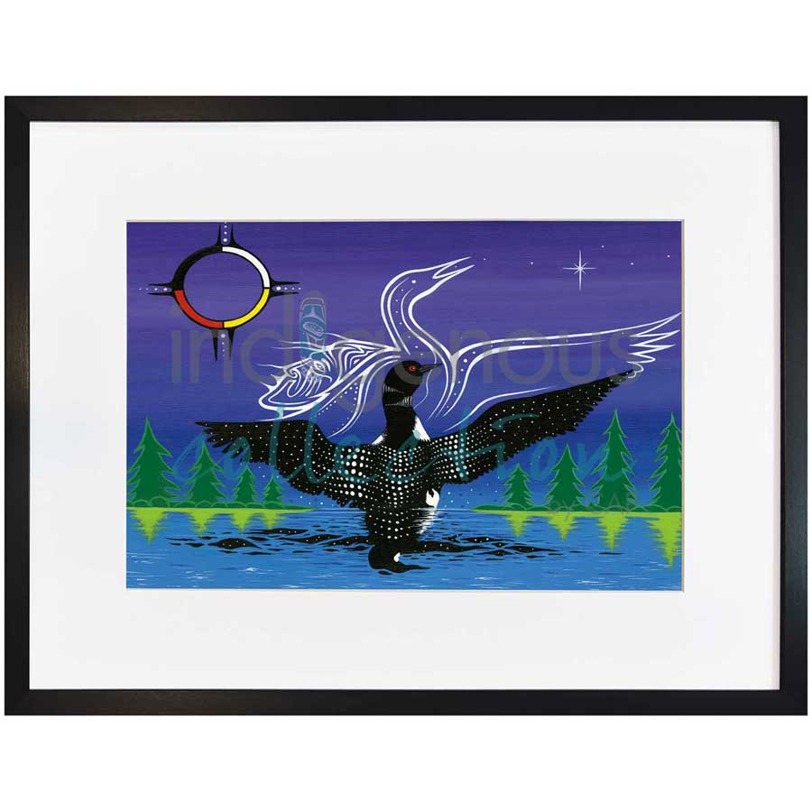 Dancing Loon by artist Jeffrey Red George - Ojibway. Indigenous Collection