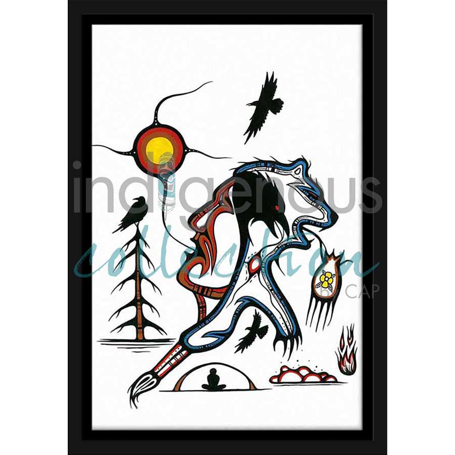 Medicine Crow by artist Jeffrey Red George - Ojibway. Indigenous Collection