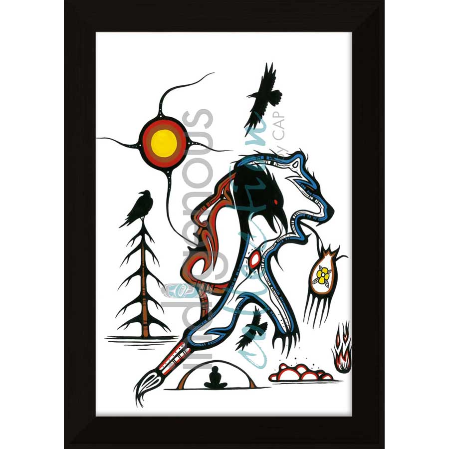 Medicine Crow by artist Jeffrey Red George - Ojibway. Indigenous Collection