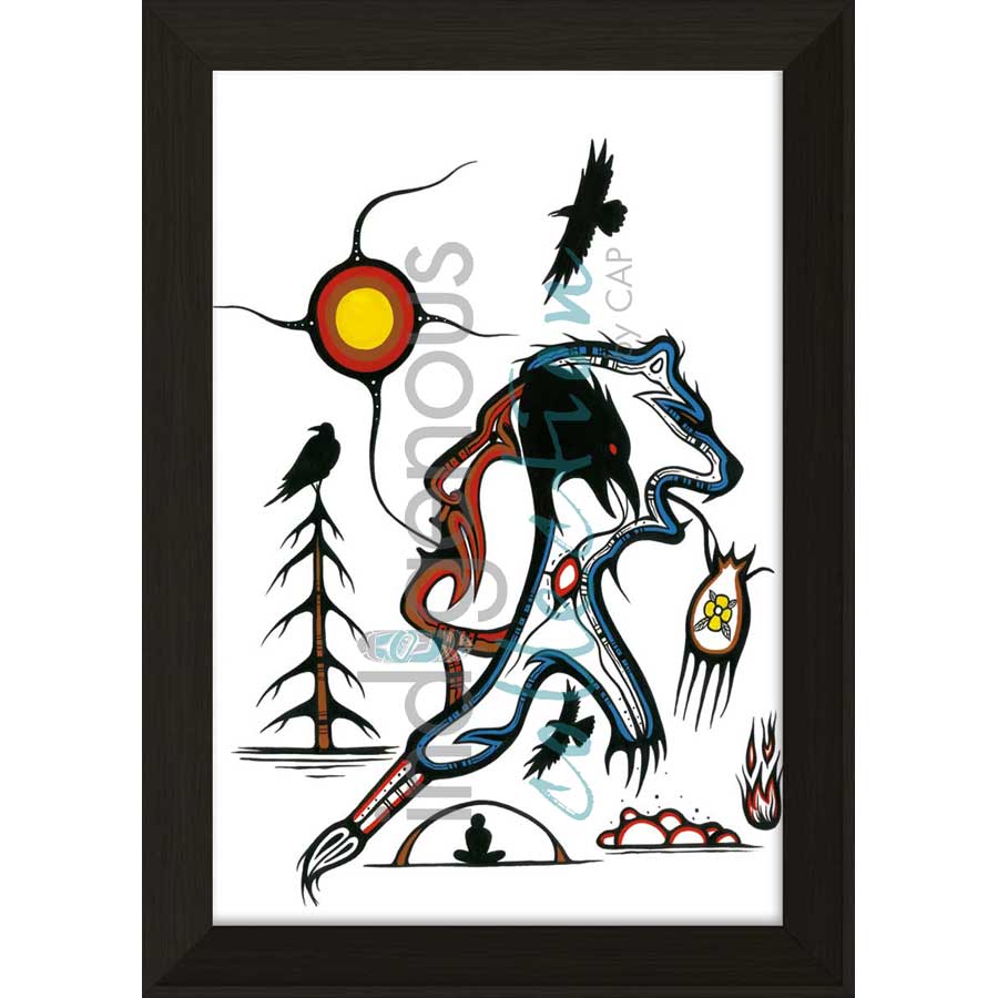 Medicine Crow by artist Jeffrey Red George - Ojibway. Indigenous Collection