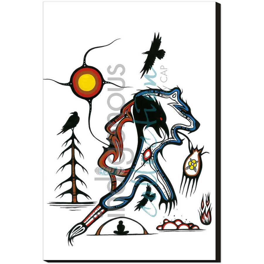 Medicine Crow by artist Jeffrey Red George - Ojibway. Indigenous Collection
