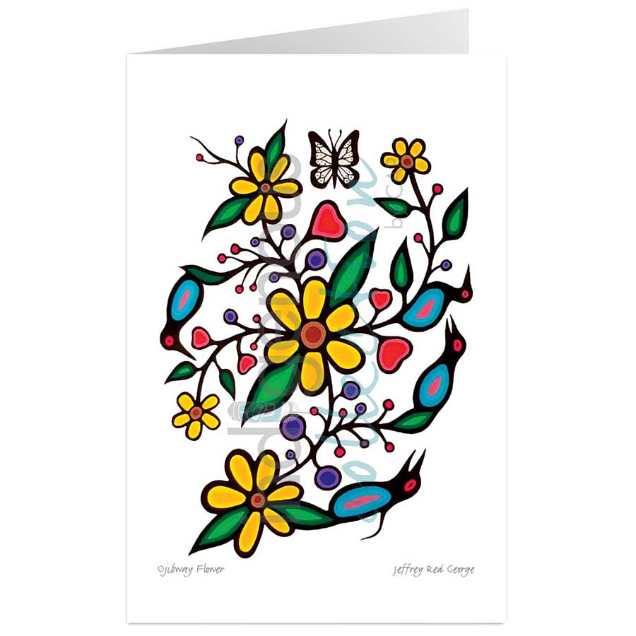 Ojibway Flower by artist Jeffrey Red George