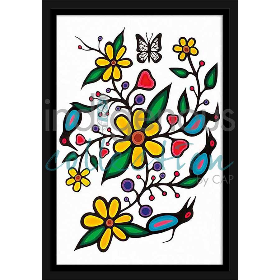 Ojibway Flower by artist Jeffrey Red George - Ojibway. Indigenous Collection
